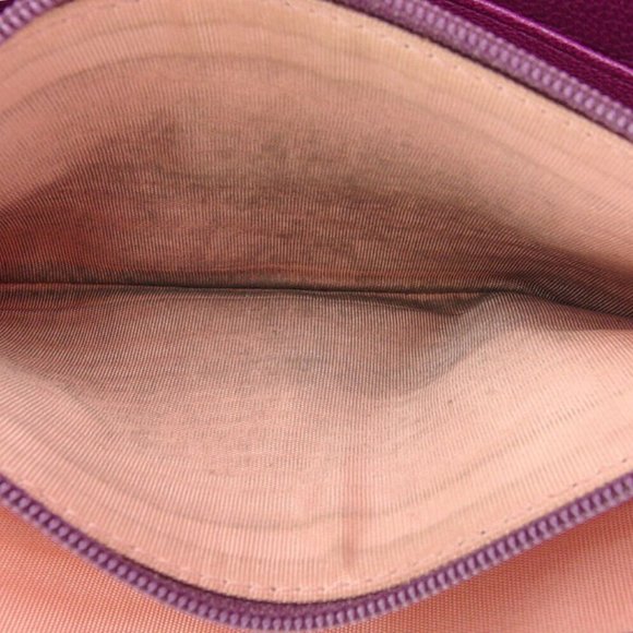 Auth Saint Laurent Long Wallet YSL Logo Pink Leather - Picture 9 of 9